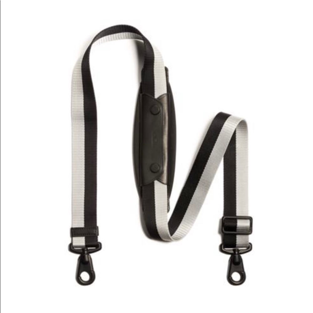 TUMI custom shoulder strap in reflective black